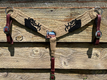 Load image into Gallery viewer, Elk or Bear Silhouette Mohair Breast Collar and Cinch