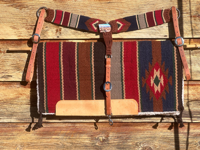 Wool Blanket Fleece Lined & Mohair Breast Collar