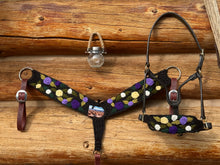 Load image into Gallery viewer, Purple/Lavender Rose Mohair Breast Collar