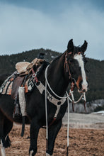 Load image into Gallery viewer, Elk Silhouette Mohair Breast Collar and Cinch