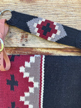 Load image into Gallery viewer, Black/Red Wool Blanket &amp; Mohair Breast Collar