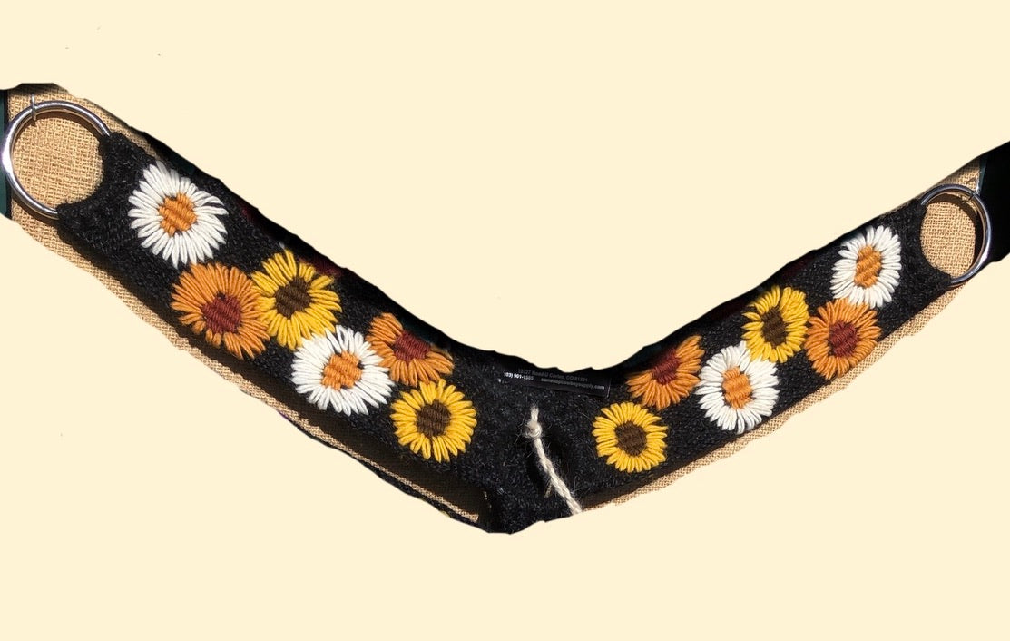 Sunflower Black Mohair Breast Collar
