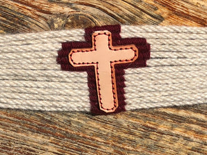 Leather Cross Mohair Breast Collar