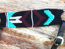 Load image into Gallery viewer, Maroon/Turquoise Mohair Breast Collar