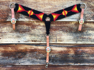 "On Fire" Mohair Breast Collar