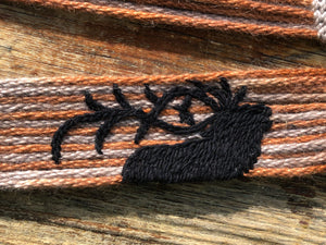 Elk Silhouette Mohair Breast Collar and Cinch