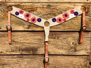 Pink Flower Mohair Breast Collar by