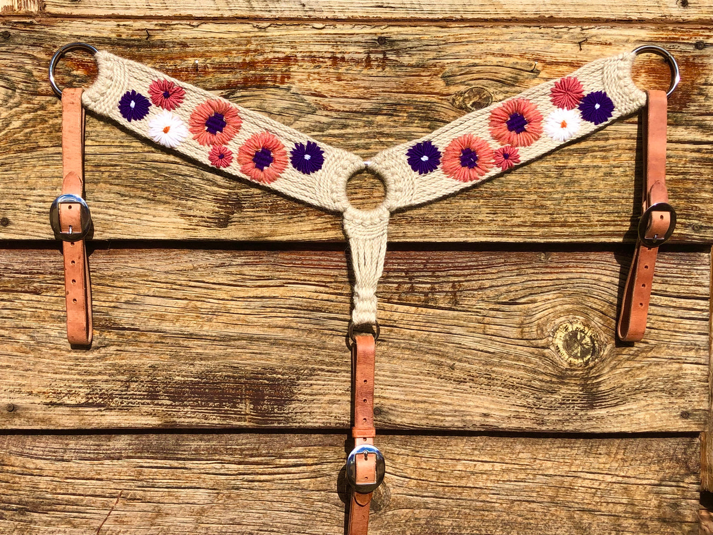 Pink Flower Mohair Breast Collar by