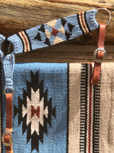 Load image into Gallery viewer, Light Blue Wool Blanket &amp; Mohair Breast Collar