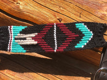 Load image into Gallery viewer, Maroon/Turquoise Mohair Breast Collar