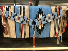 Load image into Gallery viewer, Light Blue Wool Blanket &amp; Mohair Breast Collar