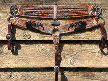 Load image into Gallery viewer, Elk Silhouette Mohair Breast Collar and Cinch