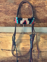 Load image into Gallery viewer, Grey/Black Navajo Mohair Breast Collar