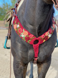 Run For The Roses Mohair Breast Collar